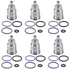 New For Volvo D13 Set Of 6 New Injector Steel Sleeves 21515329 276948