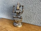 Goddess Lakshmi Brass India Hindu Sculpture Sculpture Mcm Mid Century