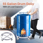 1 2 4pcs 55 Gal Drum Dolly Heavy Duty Barrel Cart 1000lbs With Swivel Casters