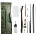 10 Piece  22 22lr  223 556 Rifle Gun Cleaning Kit Nylon Brush Cleaner With Pouch