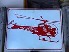 Vintage Bell 47g Helicopter Vinyl Sign