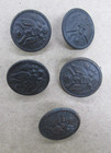 Set Of Genuine Ww1 U s  Army Tunic   Jacket Buttons 5 Large 6 Small     L6