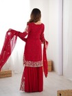 Indian Salwar Kameez Pakistani Wedding Party Dress Wear Bollywood Suit Sharara