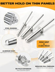 Tri-fold Pop Rivets 1 8  X 1 2   100 Cts High Grip Exploding Bulb Blind Aluminum