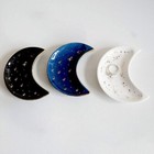 Moon Shape Ceramic Jewelry Tray Crescent Moon Ring Dish In Bathroom   Bedroom