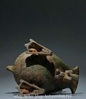 12 8  Antique Chinese Warring States Period Bronze Ware Bird Zun Statue
