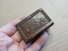 1864 Civil War Folk Trench Art Wood Carved Book Bible Csa Confederate States