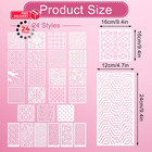 24pcs Stencils For 16    16cm 6 3    6 3inch  24    12cm 9 4    4 7inch  Beige