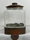 1920-30 s Curtis s Chicos  spanish Peanuts  5cents Counter Glass Jar Dispenser