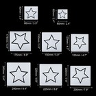 Star Painting Stencils  8 Pack Paint Stencils Painting Template Style 3  White