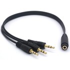3 Way Headphone Splitter Gold Plated 3 5mm Trs Female To 3 X 3 5mm Trs Male A   
