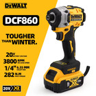 Dewalt Dcf860 Cordless Impact Drive  282nm 20v Rechargeable Electric Drill