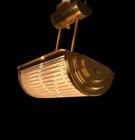 Antique Vintage Art Deco Brass Glass Rod Ship Ceiling Fixture Hanging Light Lamp