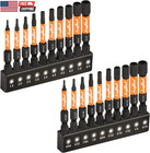 Impact Hex Head Allen Wrench Drill Bit Set 20pcs  metric sae   1 4    Hex-shank S2