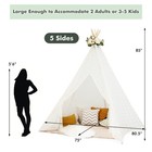 85  Height 5 Sides Huge Lace Teepee Tent For Kids Adult Wedding W  Light Strings