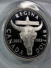 1982 Canada 1 Dollar Silver Proof Coin Graded Pr 69 Dcam By Anacs Regina