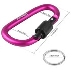 Carabiner Clips With Screw Gate 10 Pack 3  Aluminum Carabiner D Shape Buckle    