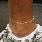 2mm Solid Italian 14k Yellow Gold Curb Cuban Anklet 10  Italy 