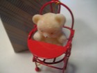 5 Avon Teddy Bear Collection Ornamentsin Boxes Sled train piano bench high Chair