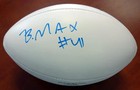 Byron Maxwell Autographed Signed White Logo Football Seattle Seahawks Mcs Holo
