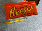 Vintage Reese s Peanut Butter Cup Metal Tin Container Preowned Good Condition