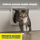 Interior Cat Door  4-way Lock  White  Cats Up To 15 Lb