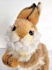 Hansa Realistic Caramel Brown Baby Bunny Rabbit 13 plush Toy Stuffed Animal 2010