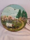 Hand Painted Metal Saw Blade 6 3 8 Covered Wagon