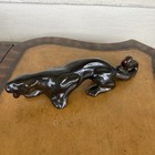 Vintage  Black Panther Brown Glossy Mid Century Ceramic Art Deco Puma 12 5    Read