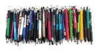 50 Misprint Stylus Tip Retractable Click Pens Hub Pen Bulk Mixed Multicolor Lot