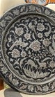 Antique Engraved Copper Silver Tone Middle Eastern Persian Qajar Tray Plate
