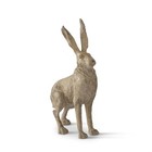 Rustic Weathered Gold Speckle Garden Bunny Rabbit Figurine Statue 21 