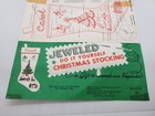 Vintage Edna Looney Jeweled Diy Christmas Stocking Kit Felt Sequins New Open Pkg