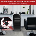 Salon Trolley Cart With Wheels And 5 Drawers Salon Rolling Cart For Hair Stylist