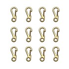 Mini Carabiner Clip Spring Snap Hook Buckle Clasps For Paracord 12pcs Gold