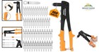 Lightweight Rivet Gun Ideal For Home Use  Includes 100 Rivets Of Different Sizes