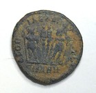 Genuine Ancient Roman Coin Delmatius 336ad 2 Soldiers 2 Standards