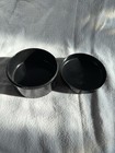 Vintage Japanese Black Lacquer Wooden Coasters Hand Painted Set