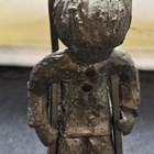 Vintage Hudson Pewter Boy On Crutches Figurine Small Gray People Theme Usa 029