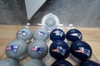 Nfl New England Patriots Billiard Pool Balls Silver Glittery   Blue Double Sided