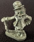 1979 Perth Pewter Leprechaun With Sparkling Green Eye Signed Ray Lamb 2 25   
