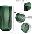 Flower Vase 7 5 Inch Green Thickened Glass Vase For Bookshelf dinner Table indoo