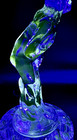 Vintage Cambridge Glass Flower Frog Draped Lady Nude Bashful Charlotte 8 Holes