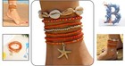 Adjustable 7-piece Bohemian Anklet Bracelet Set - Perfect For Summer Days
