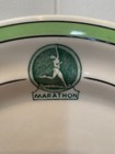 Rare Walker China 1948 Marathon Petroleum Runner Man Divided Dinner Plate
