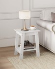 2 Tier Side End Coffee Table Storage Shelves Sofa Couch Living Room Furnitures