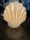 Vintage Porcelain White Sea Shell Night Light 4x4      Corded   Ec