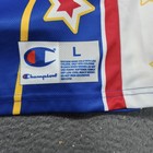 Harlem Globetrotters Jersey Mens Large Blue Basketball Champion Big Easy 52