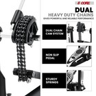 5 Core Bass Drum Pedal Mount Adjustable Felt Beater Head Double Chain Foot Pedal