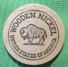 Wooden Nickel - Hickam Afb  Hi - 4th Anniversary Area Coin Club - 1974   s1274